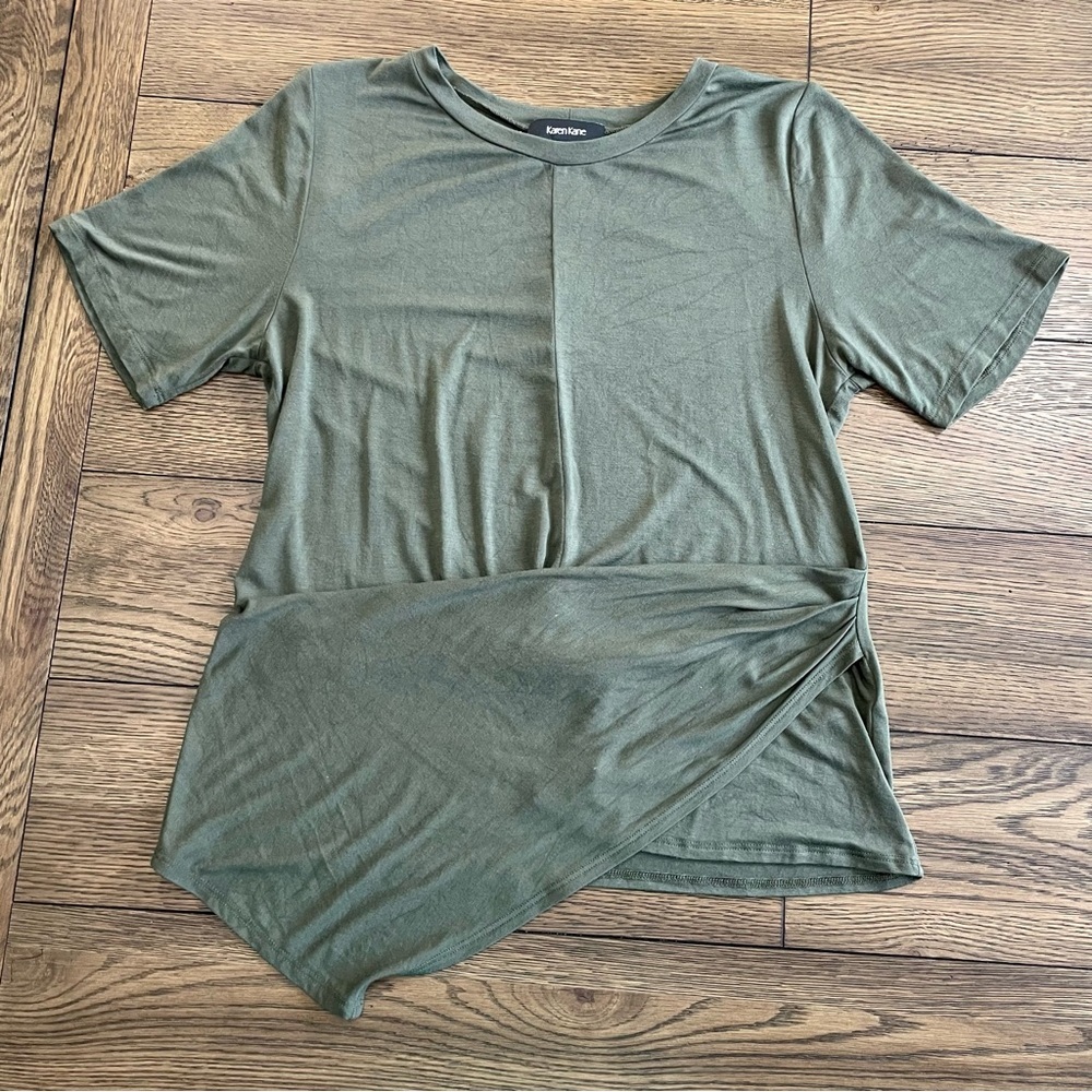 Karen Kane Olive Short‎ Sleeve Tee